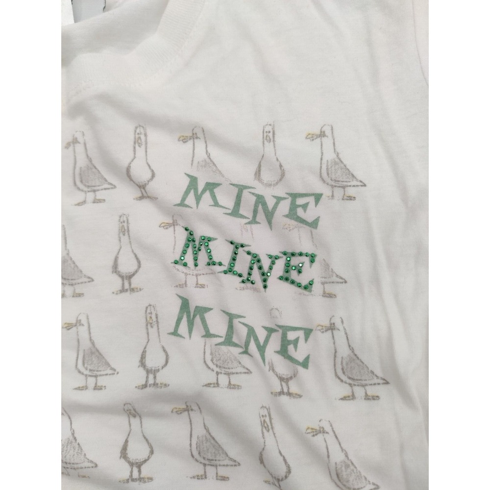 Disney Parks Finding Nemo Mine Mine Mine Seagulls Rhinestone Graphic Tee White S - Picture 11 of 11